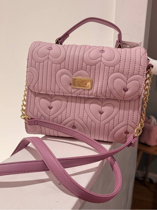 Luv Betsey Handbags - Luv Betsey Quilted Heart Top-Handle Crossbody Bag - Pink